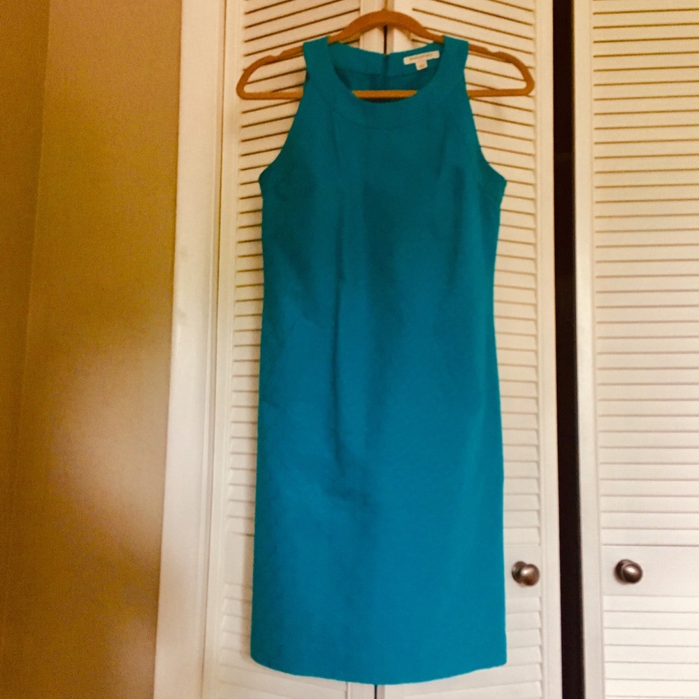 Banana Republic Teal Shift Dress with Pockets